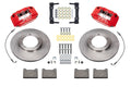 Wilwood 69-74 Porsche 911 Front Powerlite Brake Kit 3in MT Plain Face - Red