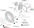 Wilwood 69-74 Porsche 911 Front Powerlite Brake Kit 3in MT Plain Face - Red