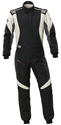 OMP FIRST EVO OVERALL my2025 FIA 8856-2018/SFI NAVY BLUE / CYAN SZ 46