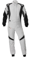 OMP FIRST EVO OVERALL my2025 FIA 8856-2018/SFI NAVY BLUE / CYAN SZ 46