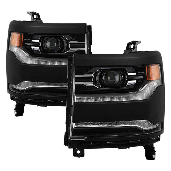 0618 SILVERADO 1500 OE LED MODEL (W/ADAPTER FIT HID MODEL) LED HEADLIGHT BLACK