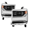 0618 SILVERADO 1500 OE LED MODEL (W/ADAPTER FIT HID MODEL) LED HEADLIGHT BLACK