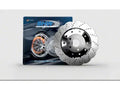 SHW 13-15 Audi RS5 4.2L Rear Drilled-Dimpled Lightweight Wavy Brake Rotor (8T0615601A)