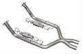 Exhaust X-Pipe Kit Intermediate Pipe 2.5 in w Metallic Cats Hardware Incl Natural 304 Stainless Steel Pypes Exhaust