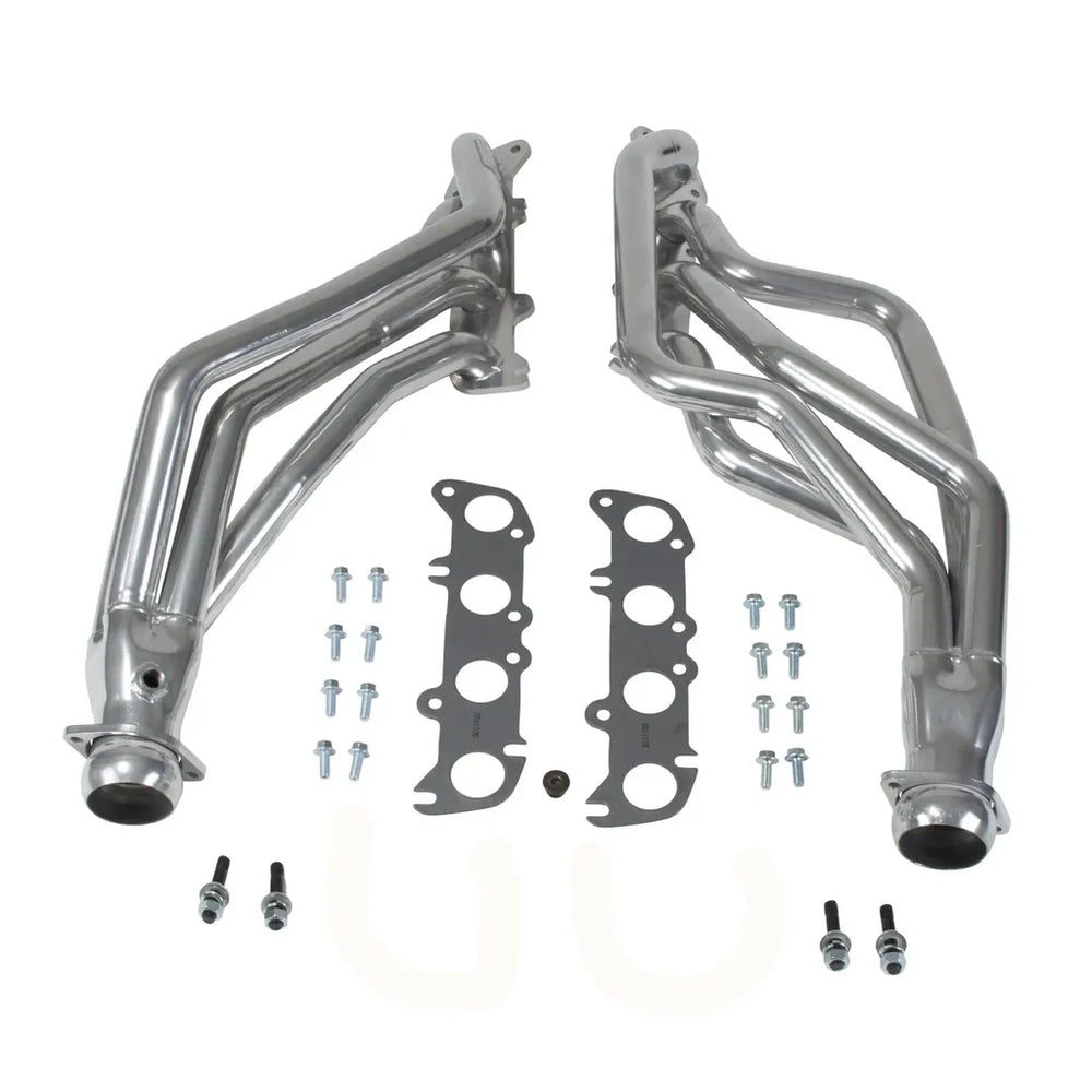 1986-2004 MUSTANG COYOTE SWAP 1-3 4 LONG TUBE HEADERS - (POLISHED SILVER CERAMIC)