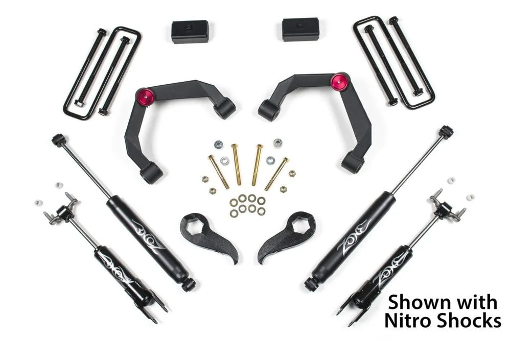 Zone Offroad 11-15 Chevy 2500HD 3in UCA Lift w/o Overloads