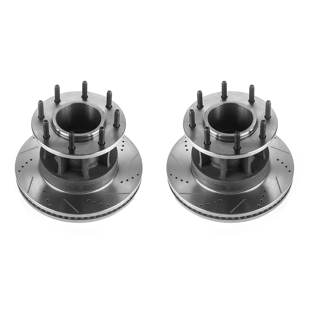 Power Stop 17-22 Ford F-350 Super Duty Front Drilled & Slotted Rotor - Pair