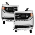 1618 SILVERADO 1500 OE LED MODEL (W/ADAPTER FIT HID MODEL)LED HEADLIGHT CHROME