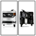 1618 SILVERADO 1500 OE LED MODEL (W/ADAPTER FIT HID MODEL)LED HEADLIGHT CHROME