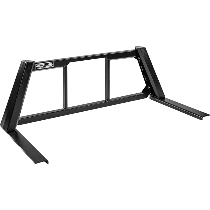 OPEN POST HEADACHE RACK WITH SMOOTH BLACK UPRIGHTS SMOOTH BLACK CENTER SIZE 2