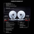 R1 Concepts Carbon Series Brake Rotors - Perf Off-Road/Tow Pads - Hdw Fits Ford F-250