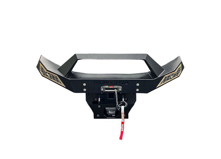 POLARIS RANGER 1000 FRONT WINCH BUMPER NO LIGHT KIT BLACK WITH JEWEL GRAY ACCENT