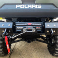 POLARIS RANGER REAR WINCH BUMPER ELITE EDITION W/ LIGHTS BLACK WITH JEWEL GRAY A