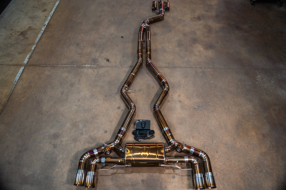 BMW G42, M240i 3.0L Catback, Grade 5 Titanium, Black 3.5" Tips