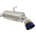 aFe axle-back exhaust installed view