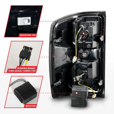 ANZO black tail light