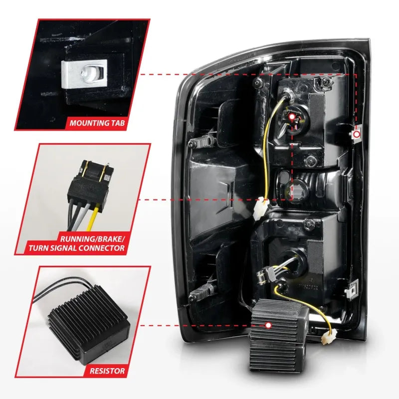 ANZO black tail light