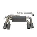aFe axle-back exhaust installed view