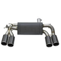 aFe axle-back exhaust installed view