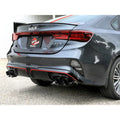 aFe axle-back exhaust installed view