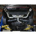 aFe axle-back exhaust installed view