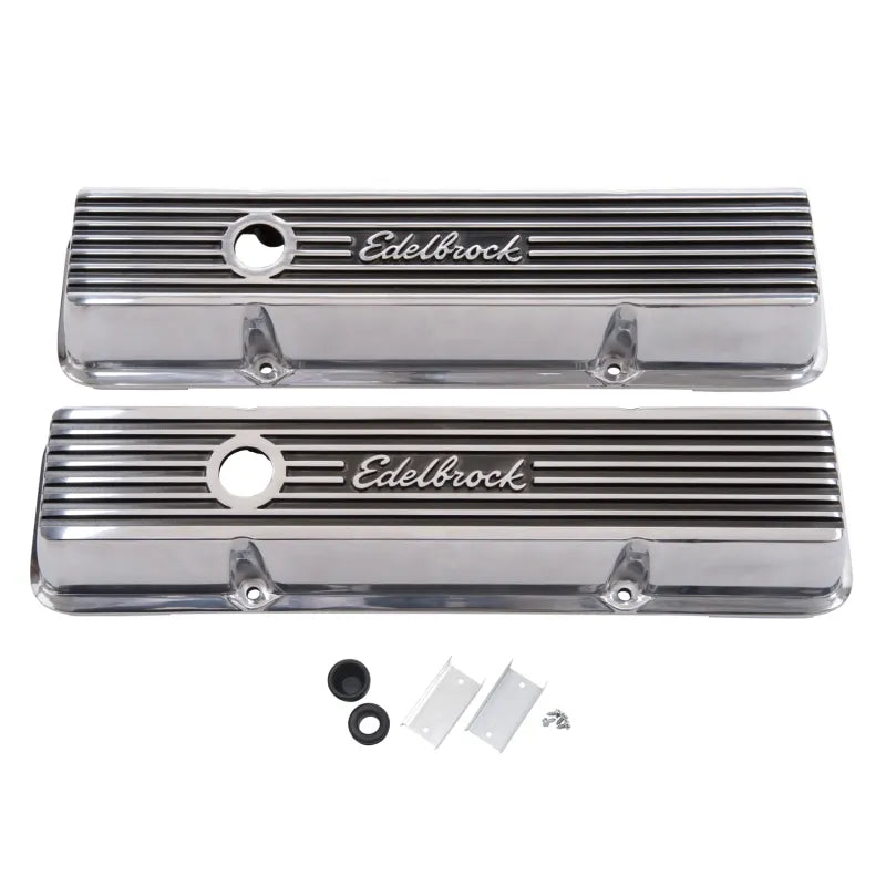 Edelbrock polished auto part