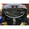 aFe axle-back exhaust installed view