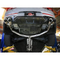 aFe axle-back exhaust installed view