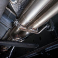 Stainless Works cat-back exhaust installed view