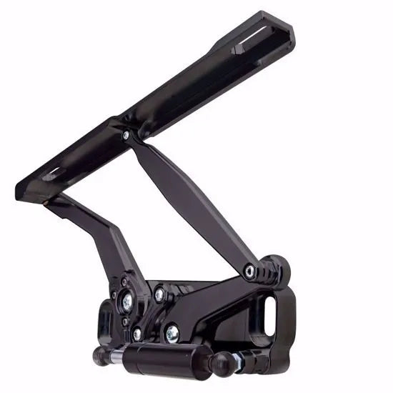 1972 Nova Hood Hinge Kit - Solid Frame - Fiberglass - Black