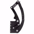 1955-1956 Chevy Tri-Five Hood Hinge Kit - Solid Frame - Steel - Black