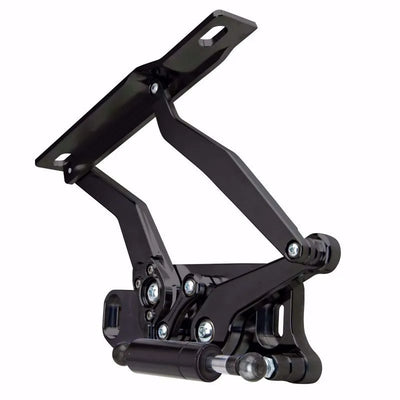 1966-1967 GTO Hood Hinge Kit - Solid Frame - Fiberglass - Black