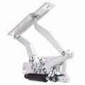 1966-1967 GTO Hood Hinge Kit - Solid Frame - Fiberglass - Natural