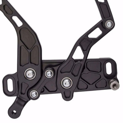 1971-1976 Caprice/Impala, 1973-1977 Chevelle/Cutlass/Monte Carlo Hood Hinge Kit - Air Frame - Steel - Black