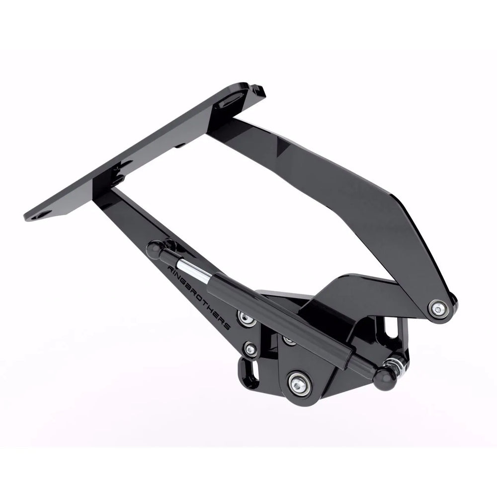 1977-1991 Box Chevy Hood Hinge Kit - Solid Frame - Steel - Black