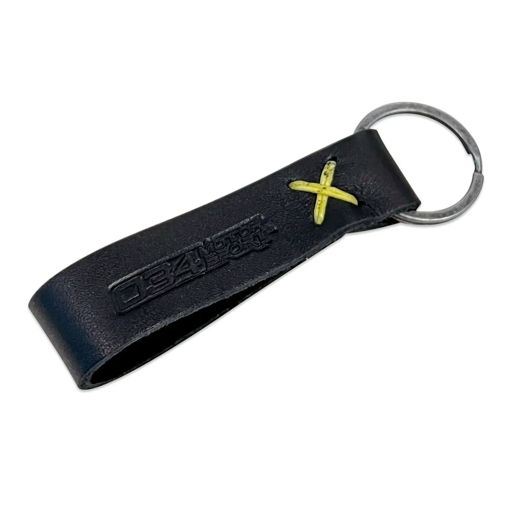 Keychain, Black Leather, 034