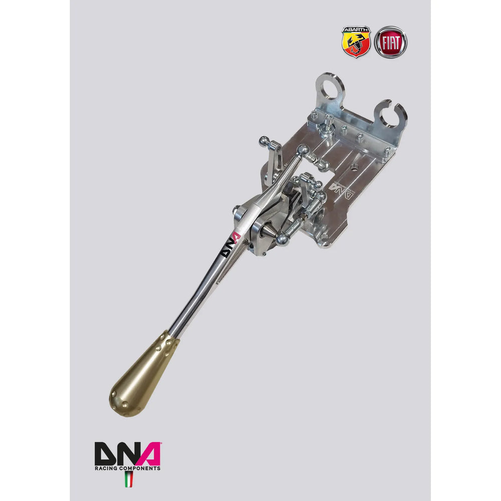Adjustble short shifter in natural anodized finish with titanium anodizing 695 style knob