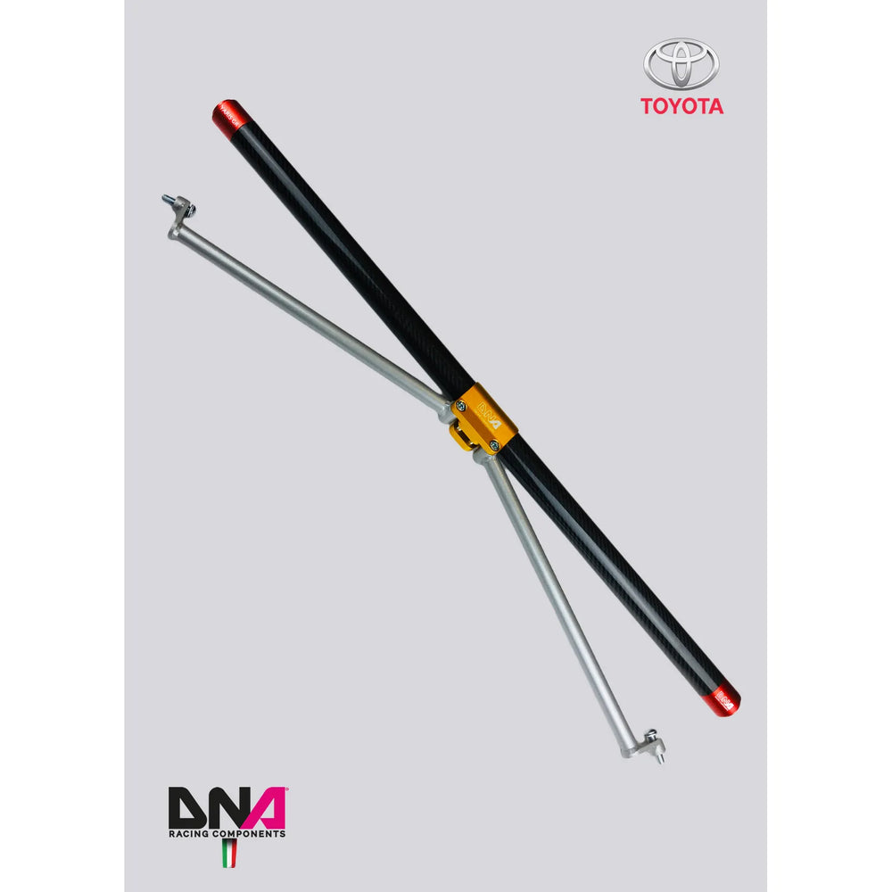 DNA Racing carbon rear strut bar with tie rods kit