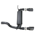 aFe axle-back exhaust installed view