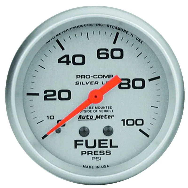 AutoMeter silver gauge