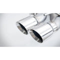 Stainless Works axle-back exhaust close-up