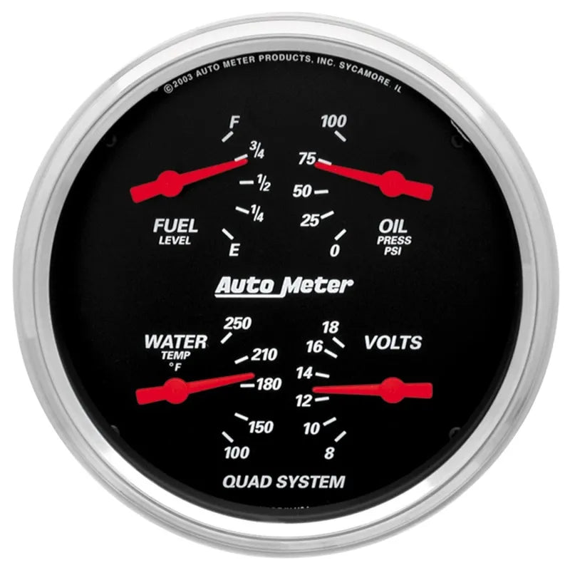 AutoMeter black gauge