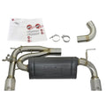 aFe axle-back exhaust installed view