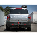 aFe axle-back exhaust installed view