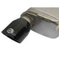 aFe axle-back exhaust installed view