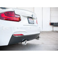 aFe axle-back exhaust installed view