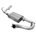 aFe axle-back exhaust installed view