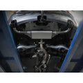 aFe axle-back exhaust installed view