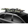 Thule roof rack installed view