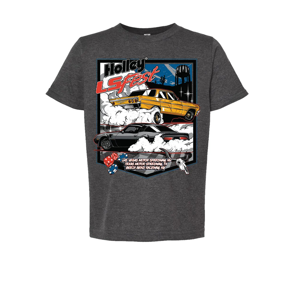 LS ALL BURNOUT YOUTH TEE - HTR CHARCOAL